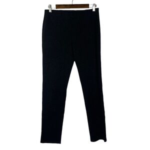 Eileen Fisher Dark Gray Straight Leg Crepe Pants S